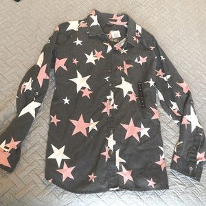 New with tags torrid button up w/ folding sleeve